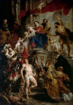 聖母が子供と聖人とともに即位 バロック ピーター・パウル・ルーベンス Oil Paintings